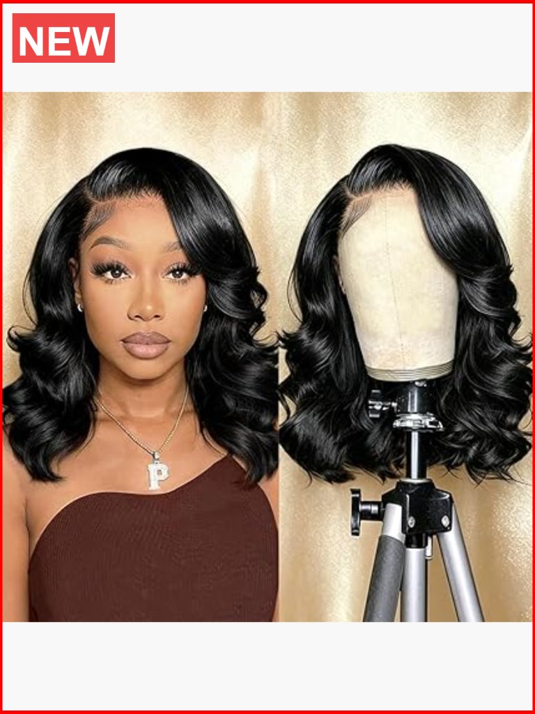 Human Hair 13x4 Lace Front Wig Body Wave 180% Density 14 Inch Hd Lace Frontal